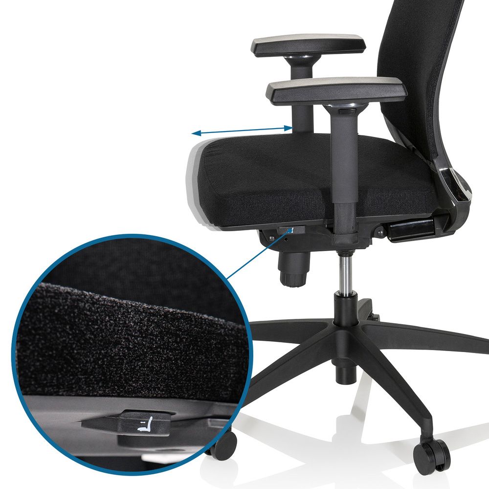 hjh OFFICE PORTO MAX HIGH I - Profi Bürostuhl Schwarz Drehstuhl Arbeitsstuhl828 - 4064323000402