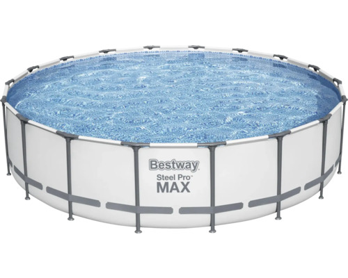 B-Ware Bestway Steel Pro Max Aufstellpool Framepool Set Kartuschenfilteranlage Leiter