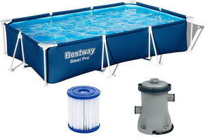 B-Ware Bestway Framepool Stahl Pro Pool Set 3-teilig mit Filterpumpe 300x201x66cm