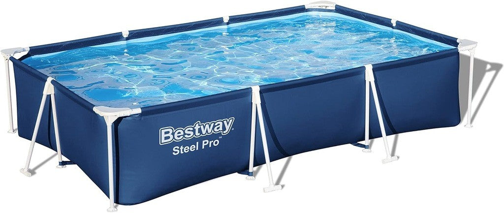 Bestway Framepool »Steel Pro«, (Set, 3 Tlg.), Mit Filterpumpe, 300x201x66 Cm - 6941607328057