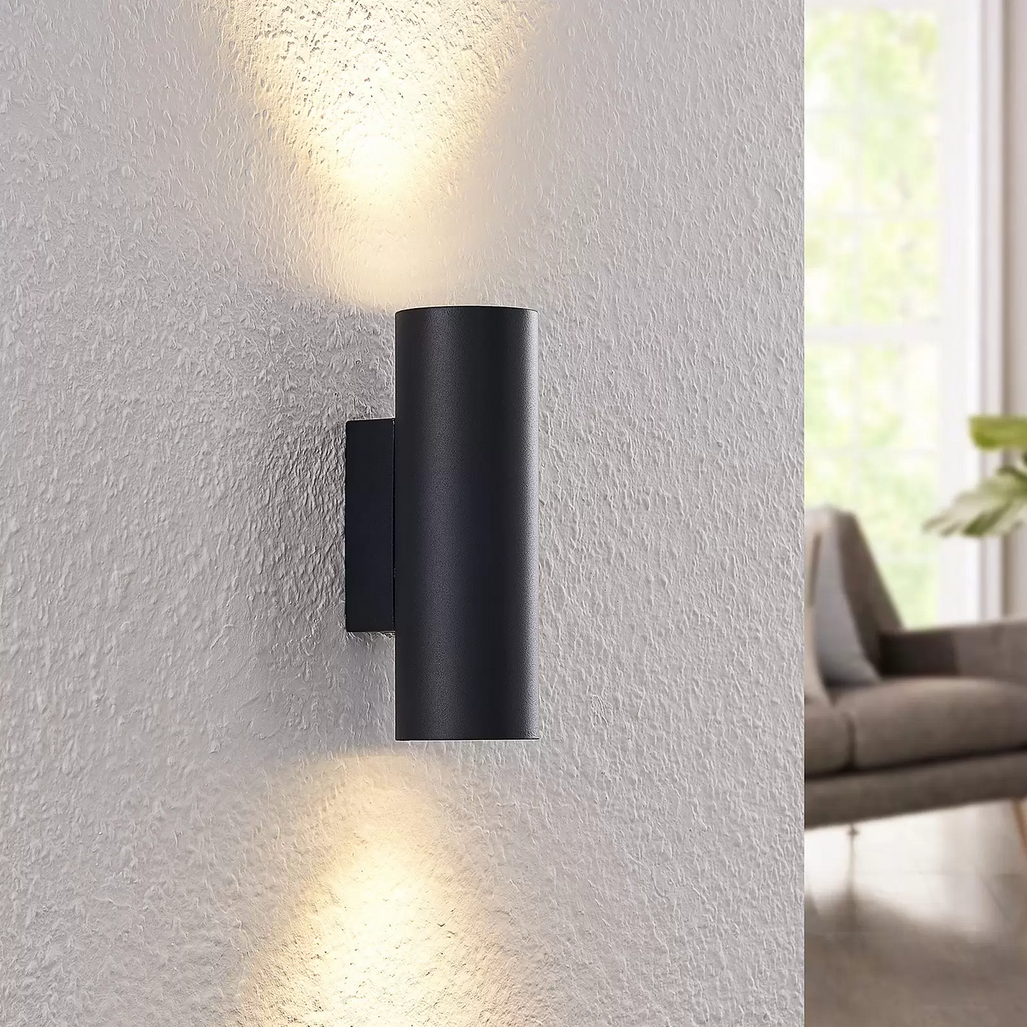 B-Ware Lindby Wandleuchte Wandlampe Lampe Gu10 2 X 35 W Schwarz Dimmbar Ip20 230 V821