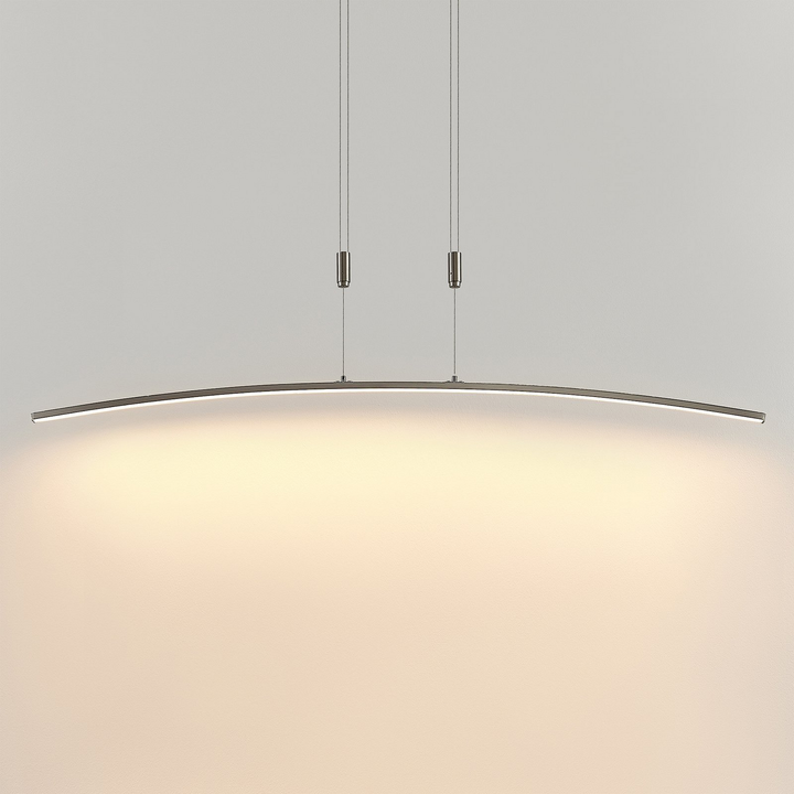 Lindby Phillie LED-Hängeleuchte Hängeleuchte Lampe Leuchte 19 W warmweiß nickel