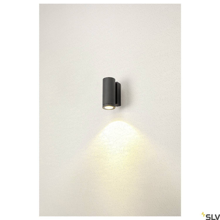 SLV ENOLA ROUND S 1003422 LED-Außenwandleuchte LED fest eingebaut 6 W Anthrazit