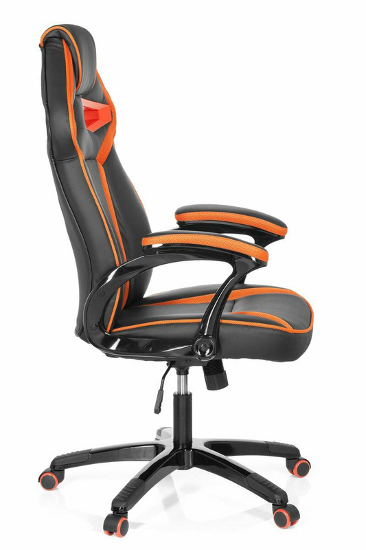 Hjh Office Gaming Stuhl Bürostuhl Guardian Schwarz Orange Kunstleder B-Ware - 4251084654344