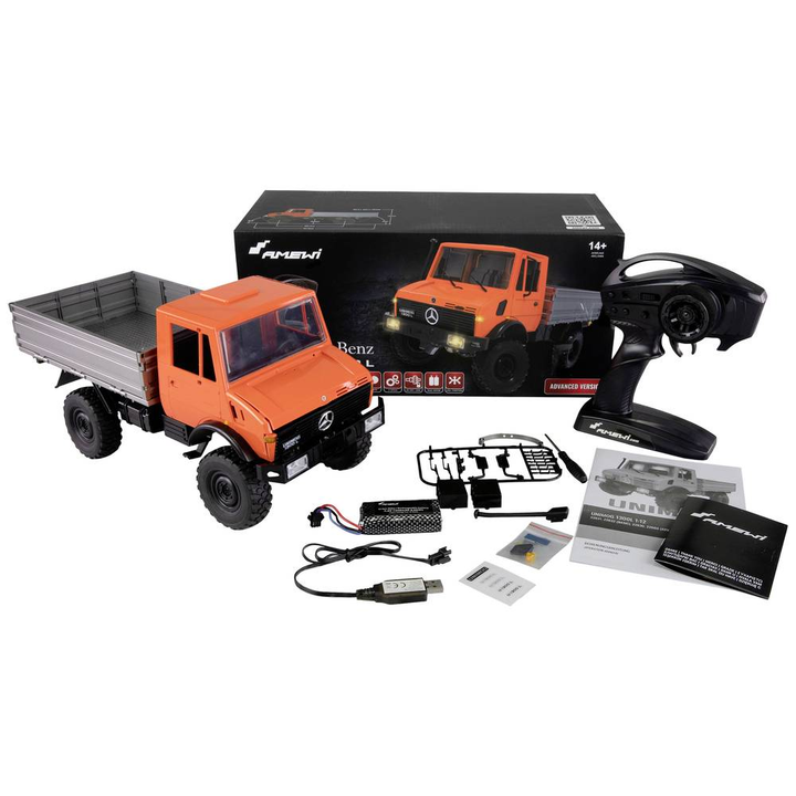 Amewi 22630 Unimog Advanced Orange 1:12 Rc Modell Lkw Lkw Modellbau Truck Auto B-Ware
