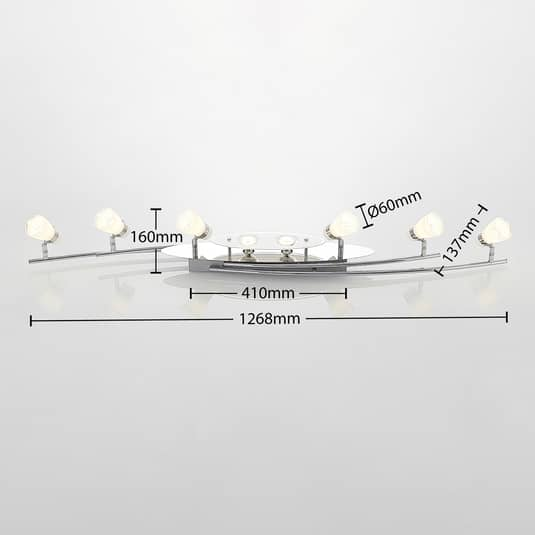 Lindby Danil LED-Deckenstrahler Deckenlampe Deckenleuchte Strahler Glasschi653