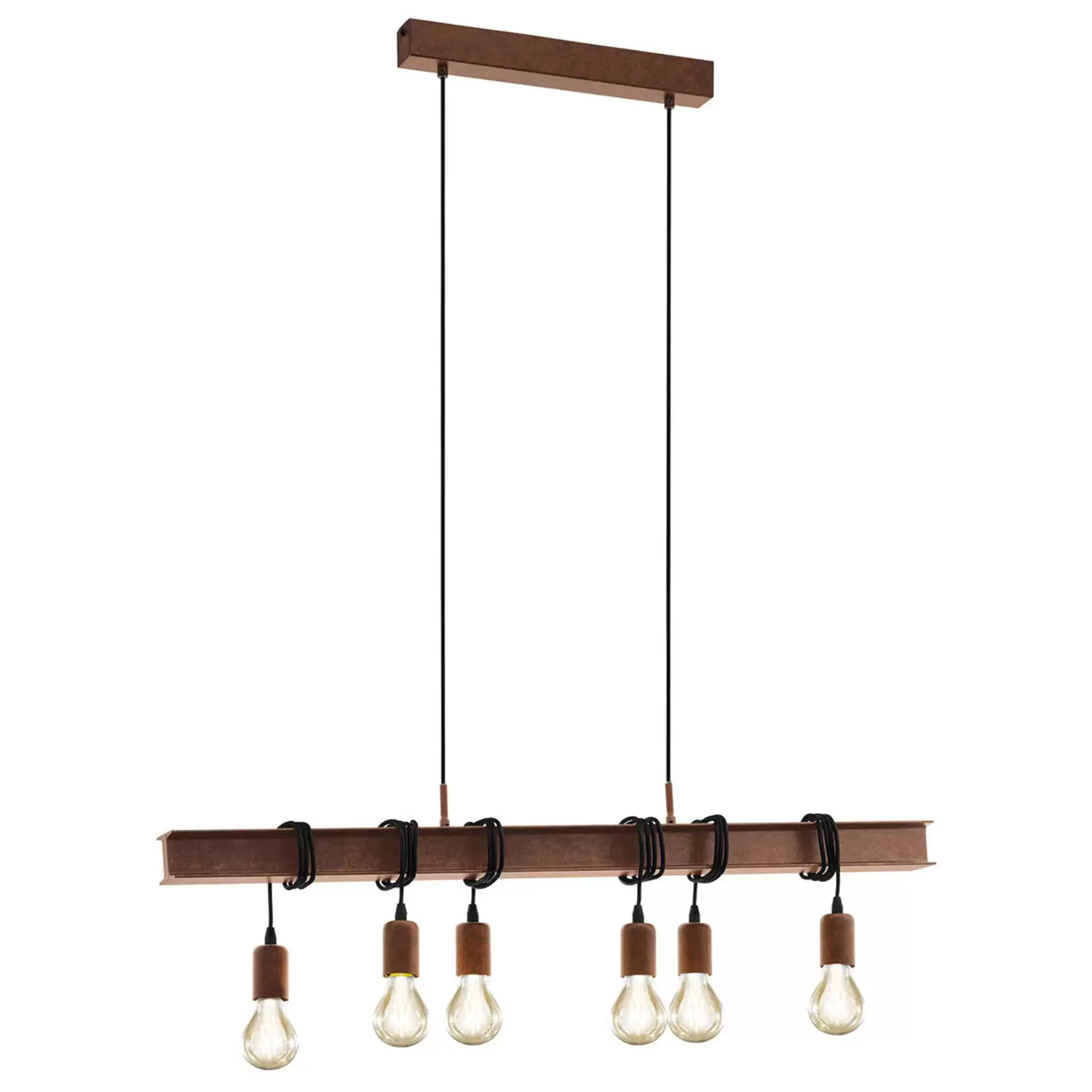 B-Ware Eglo Hängelampe Townshend 4 In Dunkelbraun Hängeleuchte Leuchte Deckenlampe E27