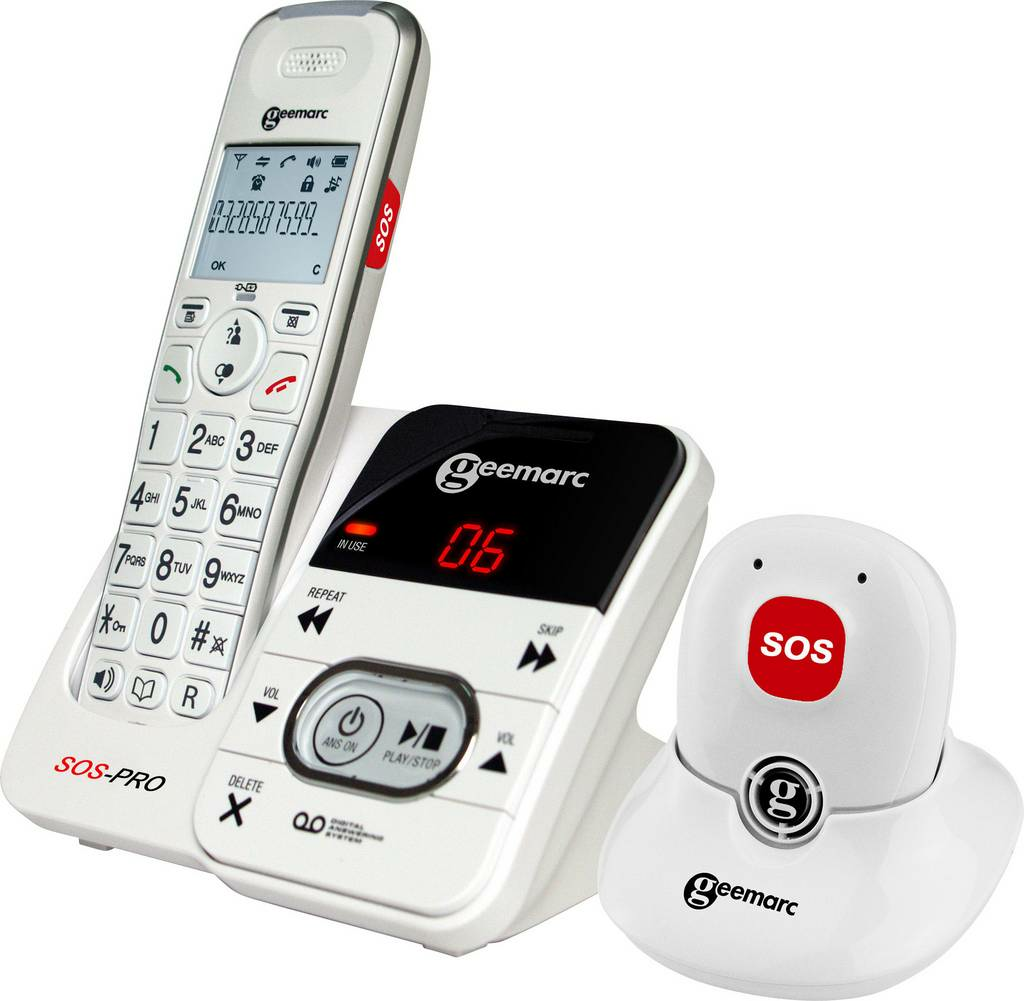 Geemarc Amplidect 295 Sos Pro Seniorentelefon Telefon Festnetztelefon Weiß B-Ware