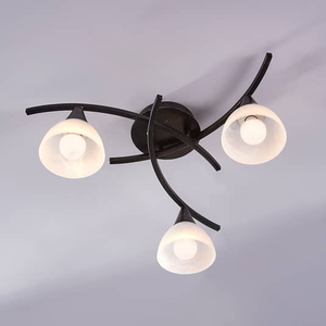 Suspension Lindby Della, luminaire à trois lumières, douille E14, noir, G474 (qualité B)