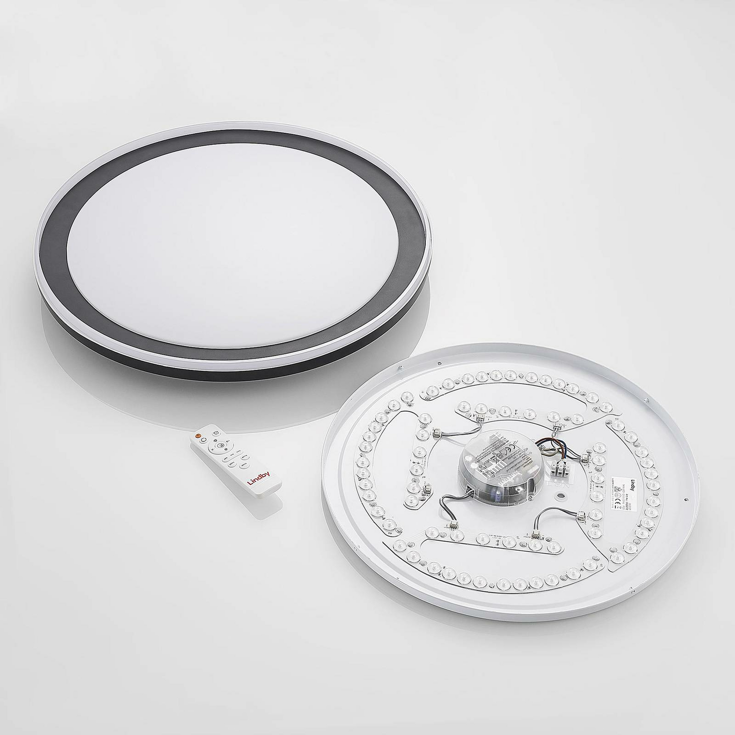 B-Ware Lindby Verdan Led Deckenlampe Deckenlampe Lampe Leuchte Dimmbar Schwarz Weiß