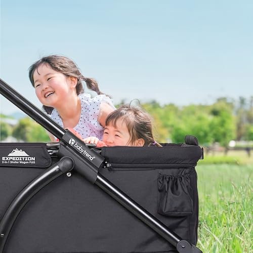Baby Trend Expedition 2-in-1 Stroller Wagon PLUS, Ultra Black - 090014035884