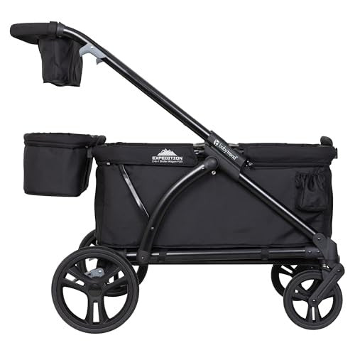 Baby Trend Expedition 2-in-1 Stroller Wagon PLUS, Ultra Black - 090014035884