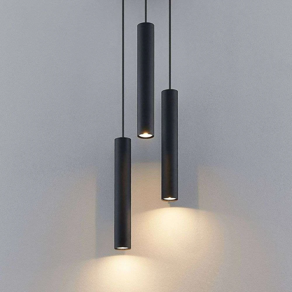 B-Ware Lindby Joffrey Hängeleuchte Pendelleuchte Deckenlampe Lampe 3 Flammig Schwarz
