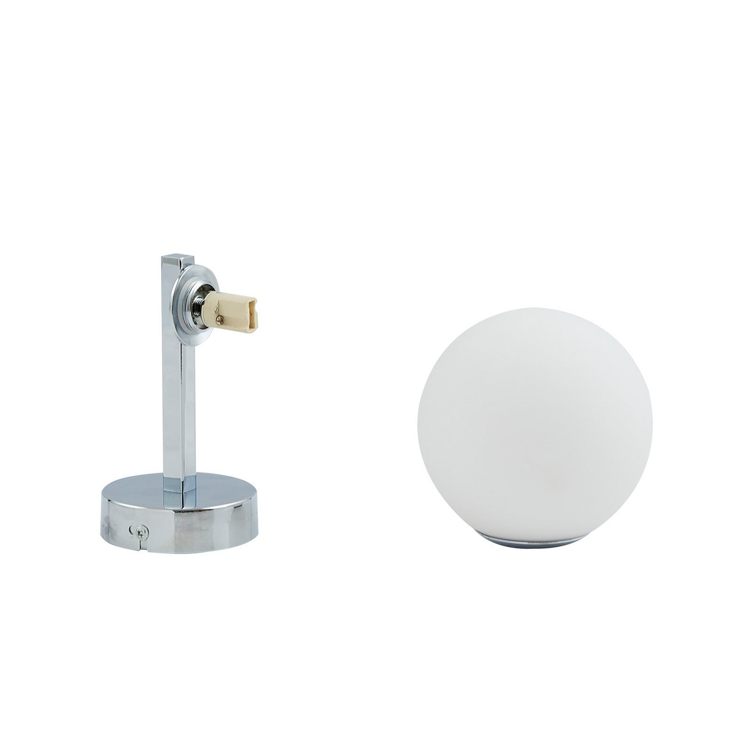 B-Ware Lucande Wandleuchte Bidolo Chromfarben Glas ø 12 Cm Ip44 Wandlampe Lampe Leuchte