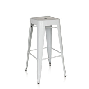 B-Ware hjh OFFICE Barhocker VANTAGGIO HIGH metallic weiss Hocker Sitzmöbel Möbel Sitz