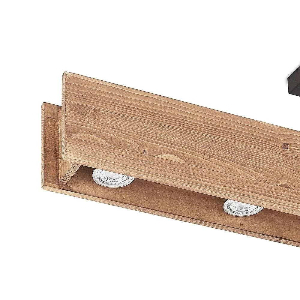B-Ware Lindby Malwin Holz Deckenlampe Deckenlampe Lampe Leuchte Lang 6 Flammig Gu10