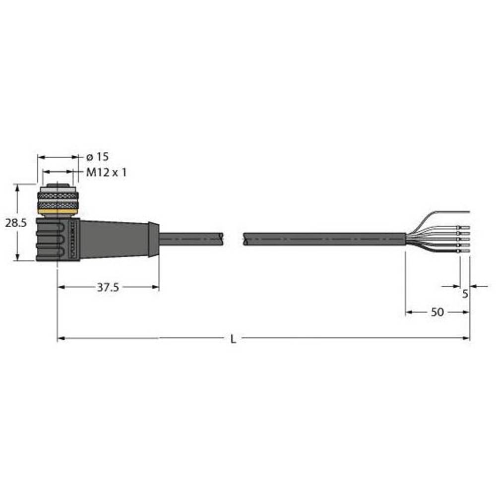 Turck 6631079 Sensor-/Aktor-Anschlussleitung 5 m Leitung Kabel Leitungskabel