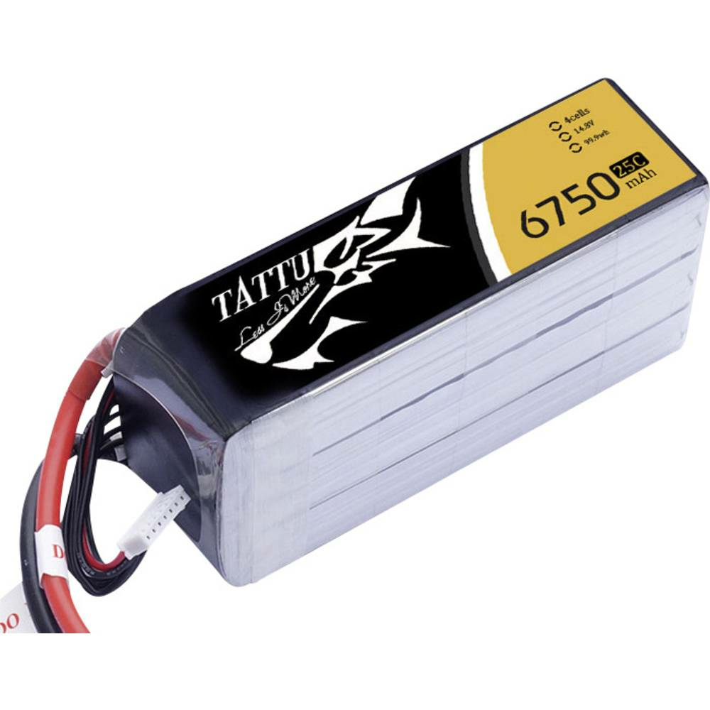 Tattu Modellbau Rc Akkupack Akku Li Po 14.8 V 6750m Ah 4 Zellen 25 C Softcase Xt90 B-Ware - 6928493300060