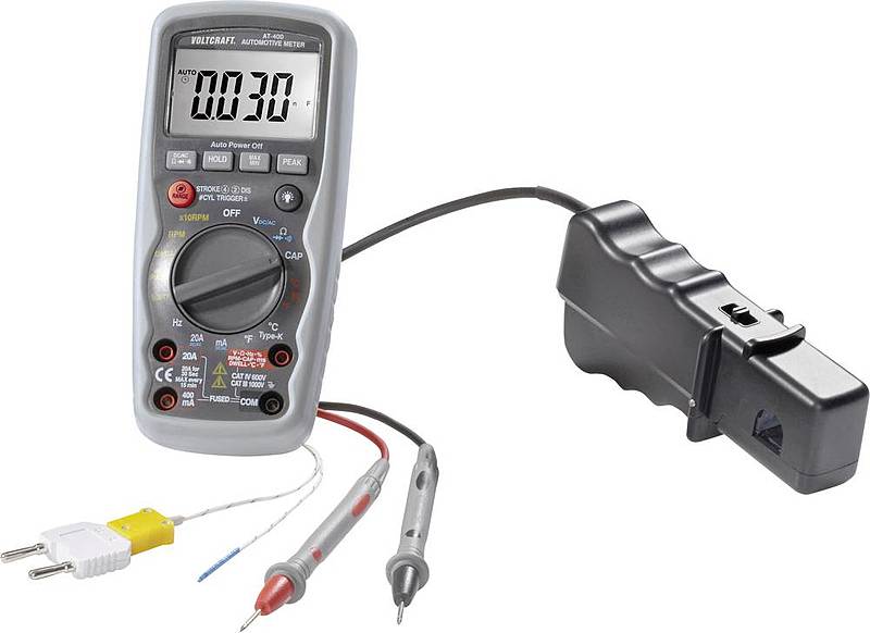 Multimètre numérique portable Voltcraft AT 400, fonction de mesure automobile, voltmètre V/A214 (produit d'occasion).