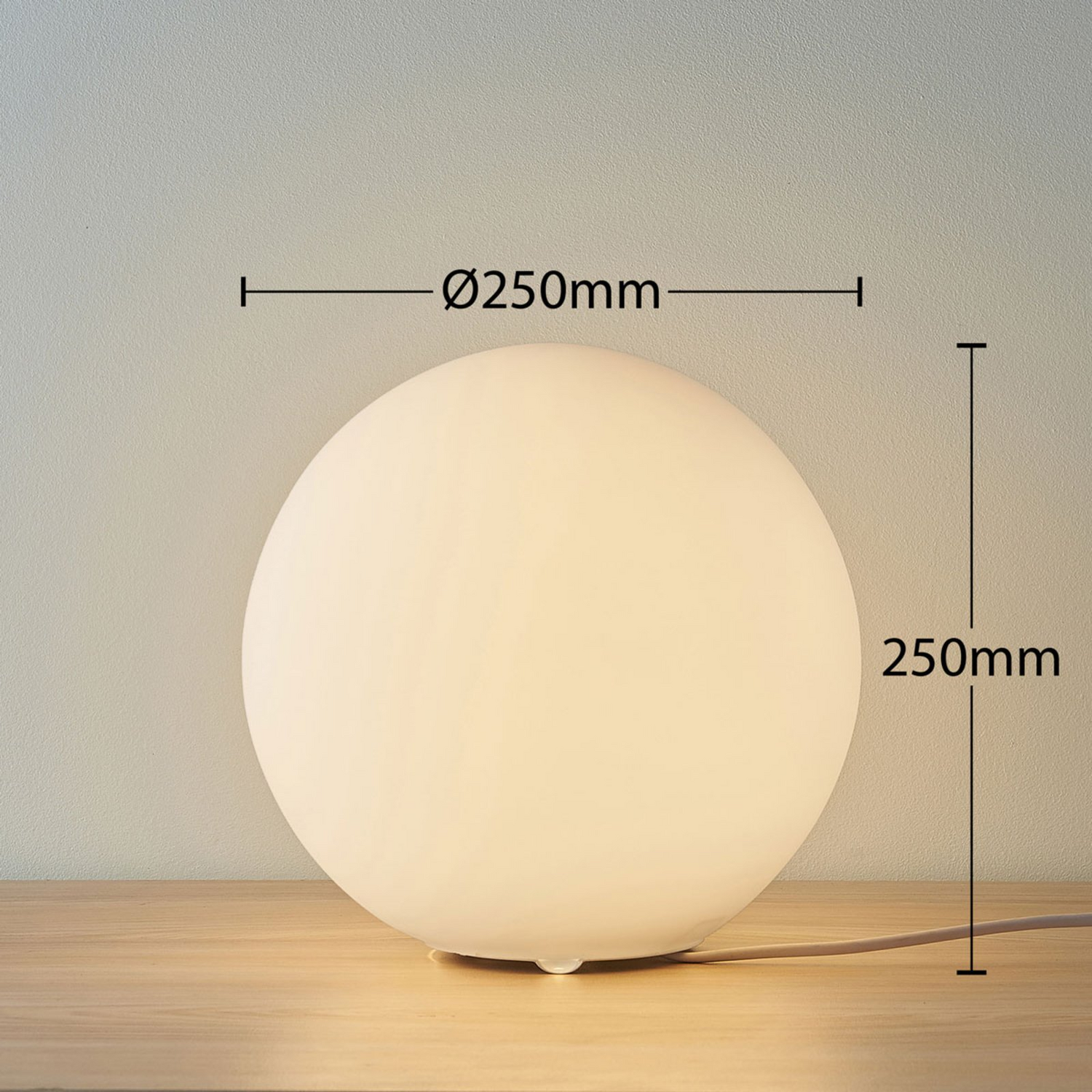B-Ware Lindby Glastischlampe Marike Tischlampe Tischlampe Lampe E27 Glas Kugel Weiß