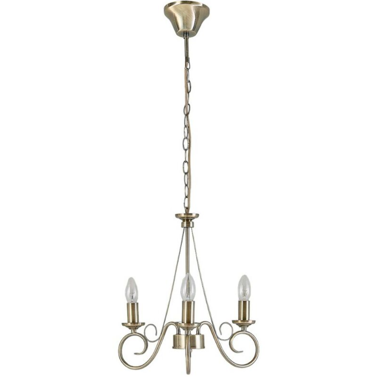 B-Ware Lindby Kronleuchter Marnia Hängelampe Deckenlampe Lampe Altmessing 3 Flammig E14