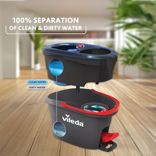 Vileda 178333 H2PRO Spin Mop Floor Mop 1 Piece Vacuum Cleaners - 04023103254237