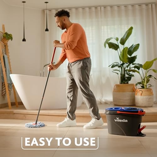 Vileda 178333 H2PRO Spin Mop Floor Mop 1 Piece Vacuum Cleaners - 04023103254237