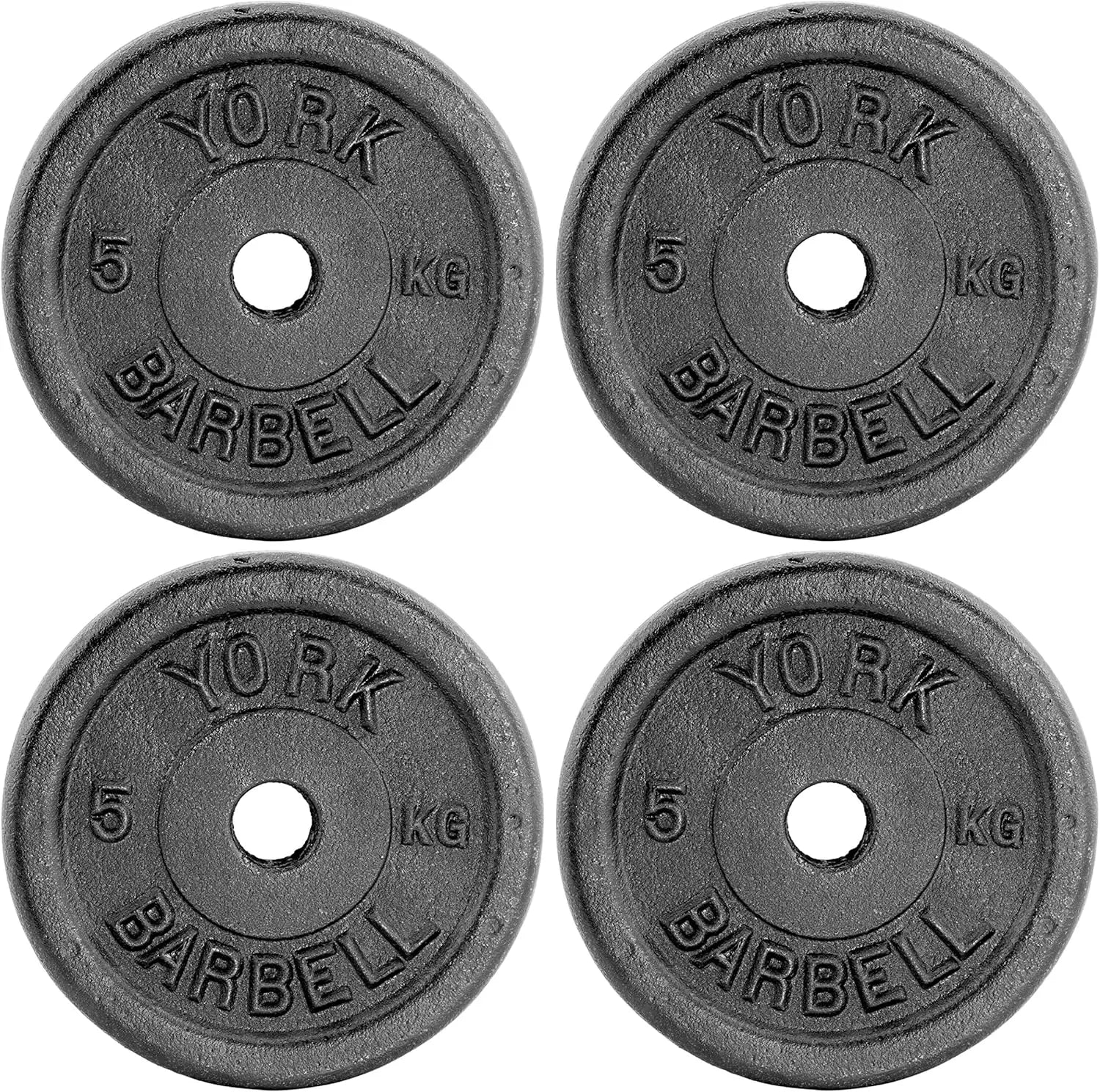 York Fitness Hantelscheiben Krafttraining 4 X 2.5 Kg Gusseisenplatten