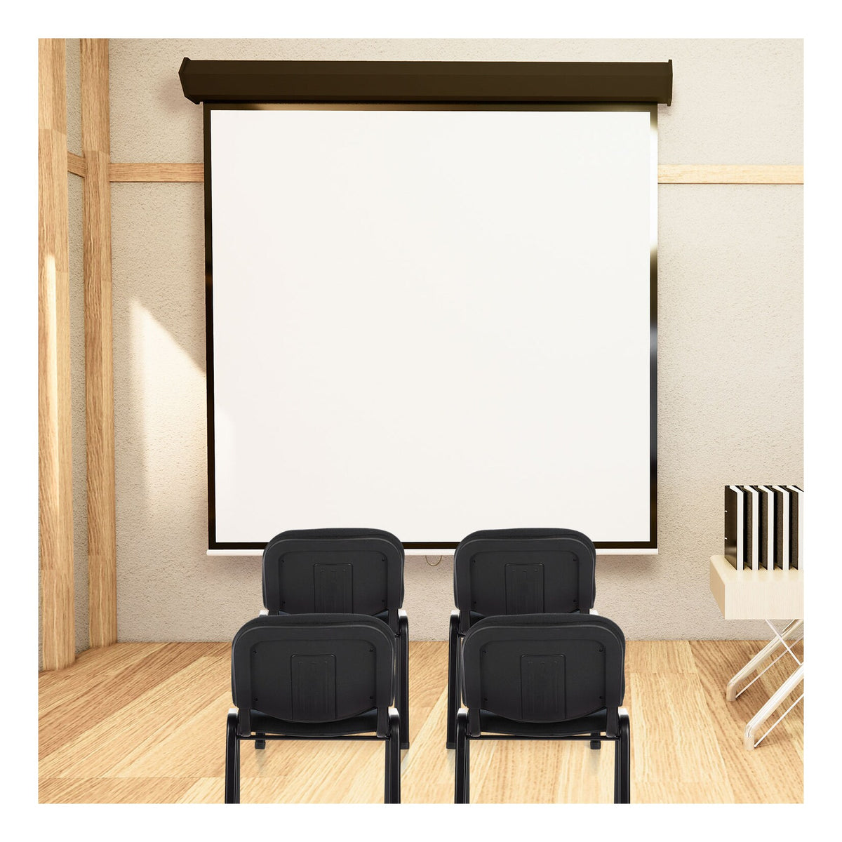 hjh OFFICE Konferenzstuhl XT 600 Besucherstuhl Stuhl schwarz Stoff ergonomische  - 4260182550724