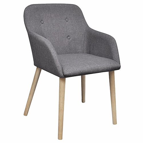 Polsterstuhl-Set Stuhl Stühle Esszimmerstühle dunkelgrau Isabelline 12 123