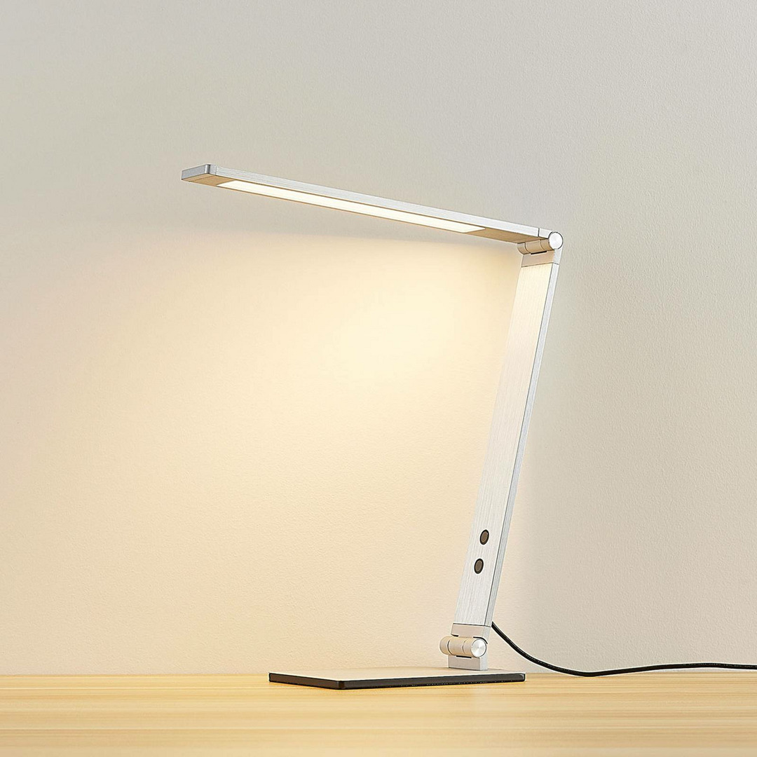 Lucande Alu-LED-Schreibtischlampe Nicano Tischleuchte Leseleuchte Dekoleuchte