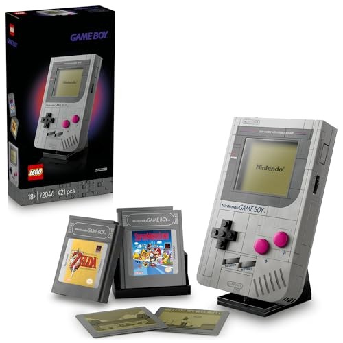 LEGO Super Mario Game Boy - Spielzeug Für Erwachsene - Nintendo Deko Mit 2 Modulen Inkl. Zelda & Einem Stand - Retro Modellbau Zum Ausstellen - Kreat - 5702017816616