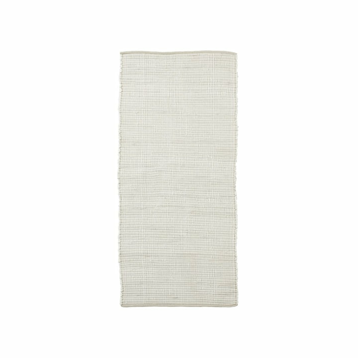 B-Ware House Doctor Chindi Teppich Wohnzimmerteppich 160x70 Cm Baumwolle Weiß