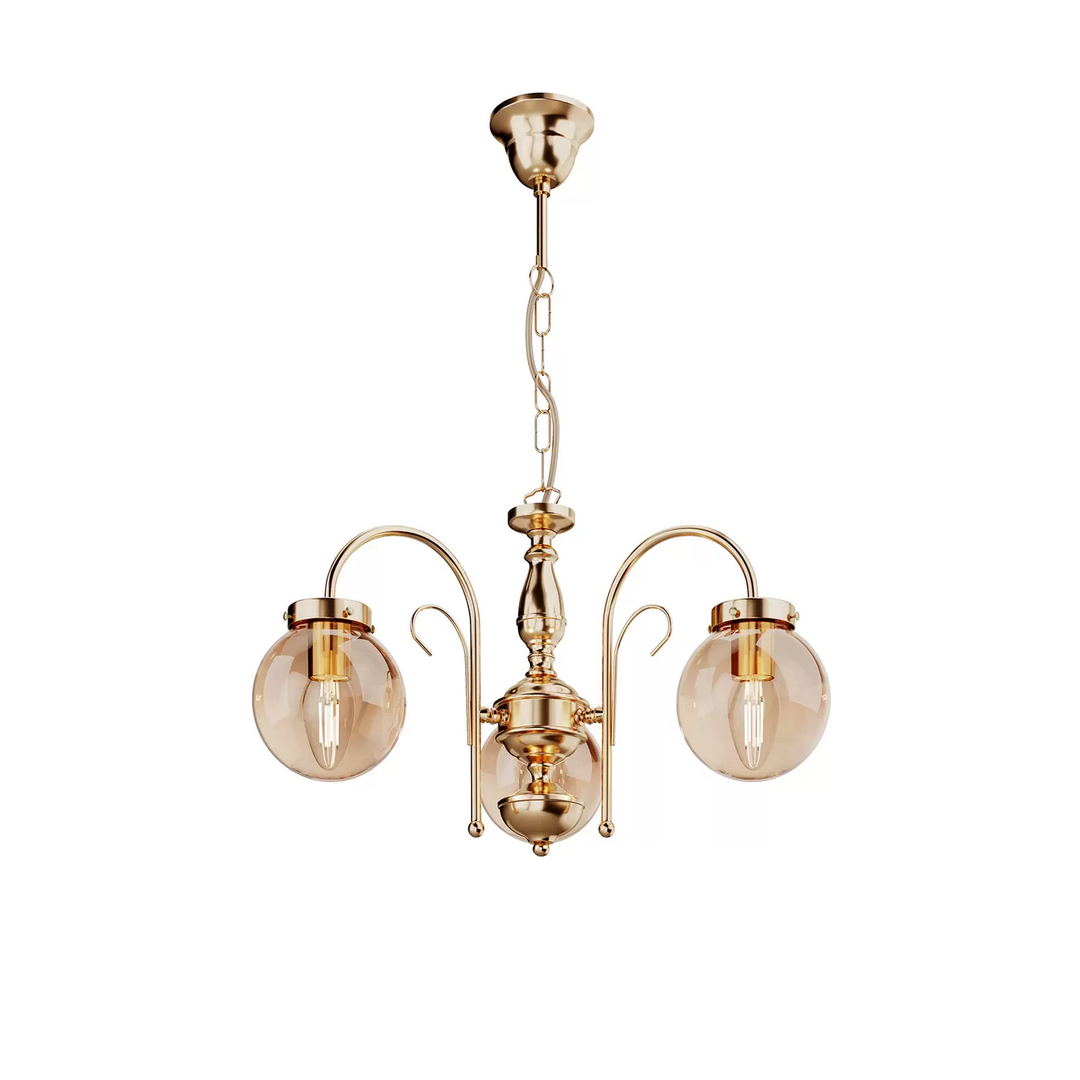 Kronleuchter Hector gold dreiflammig Deckenlampe Deckenleuchte Lampe Leuchte E14