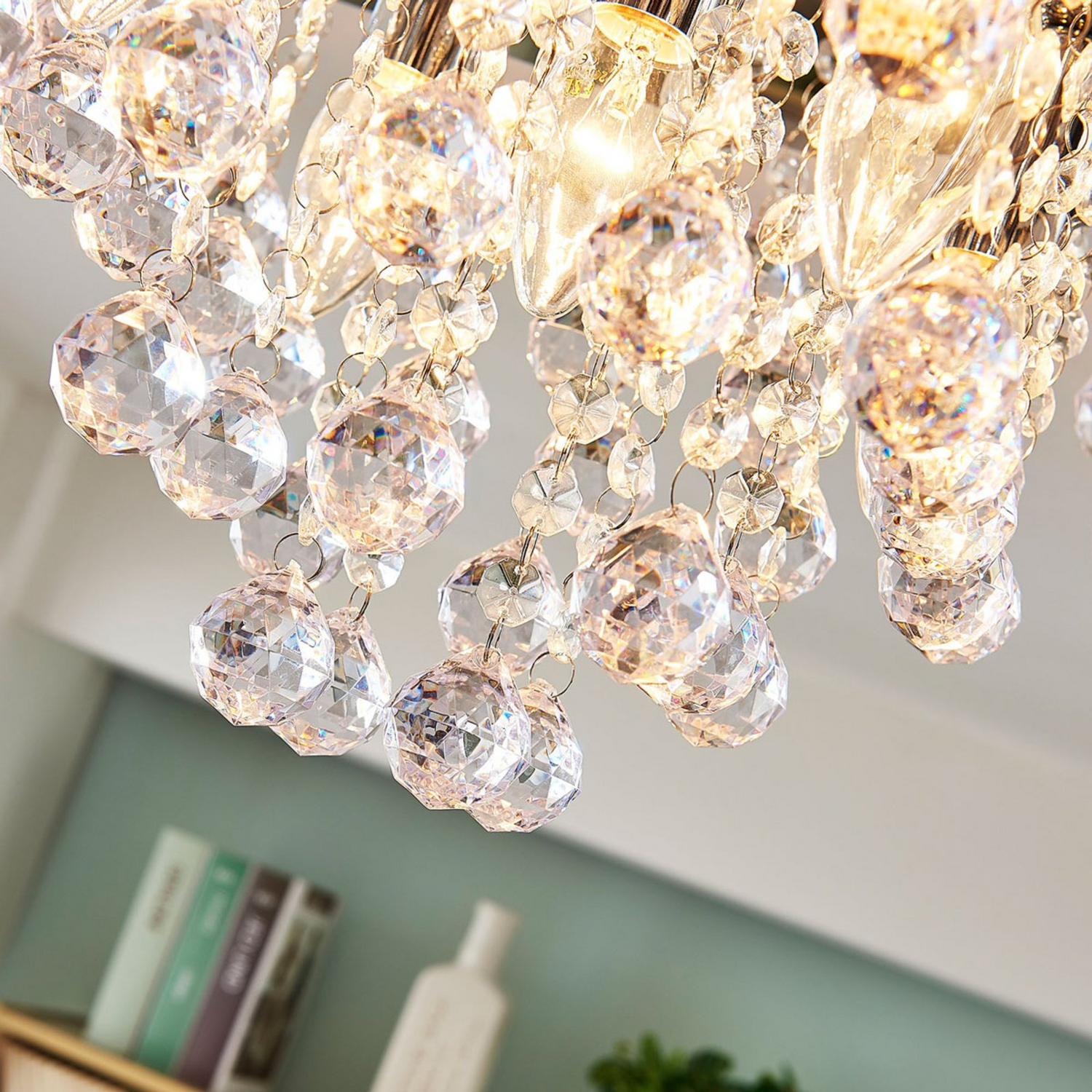 Lindby Annica Deckenlampe Deckenleuchte Lampe Leuchte Licht Acrylbehang Silber B-Ware - 4251096535877