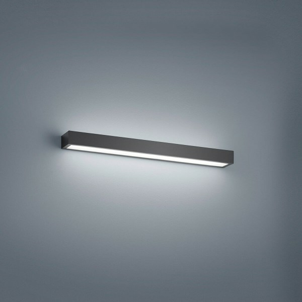 Applique murale LED Helestra Theia, lampe murale, noir mat, 60 cm 