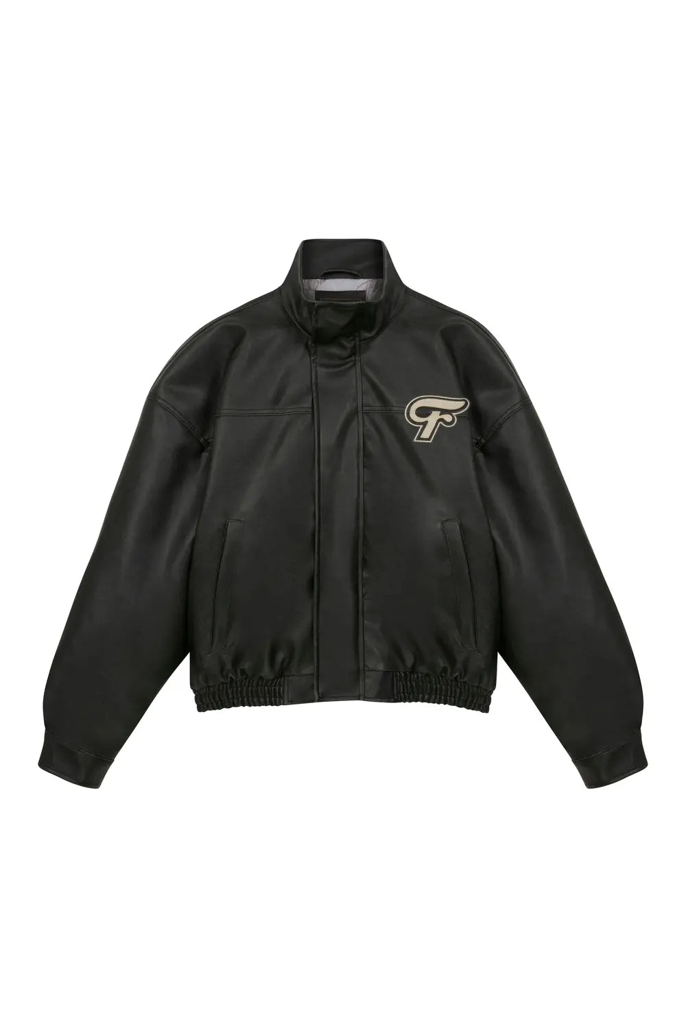 B-Ware Flawcult Jacke Vintage Blouson 90s Leder Schwarz Boxy Fit Baumwolle Polyester - 1592380633095