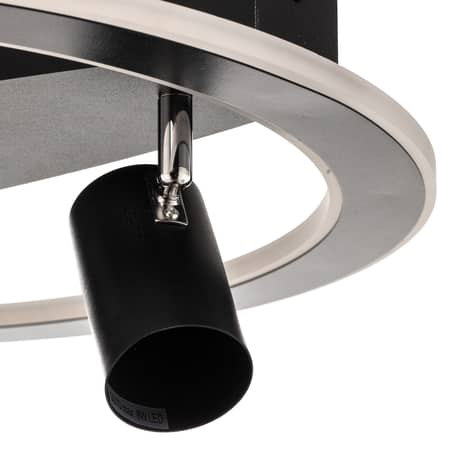 Lindby Berisha LED-Deckenlampe Deckenleuchte Lampe Leuchte 4flammig schwarz GU10