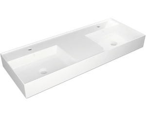 B-Ware Jungborn Doppelwaschtisch Quattro Waschtisch Badezimmer 121x46 Cm Weiß Glänzend