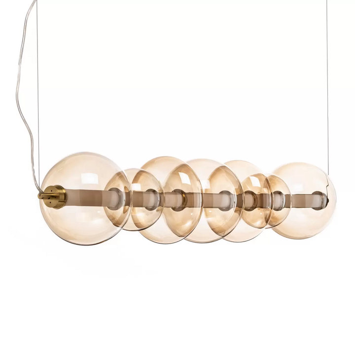 Led Hängelampe Daphne Glas Amber Transparent Länge 118 Cm Lampe Leuchte Spot B-Ware - 5902693803492