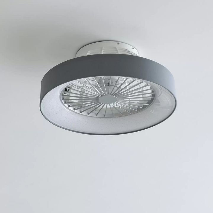 Lindby LED-Deckenventilator Mace grau leise 47 cm Ventilator Lüfter Deckenlüfter