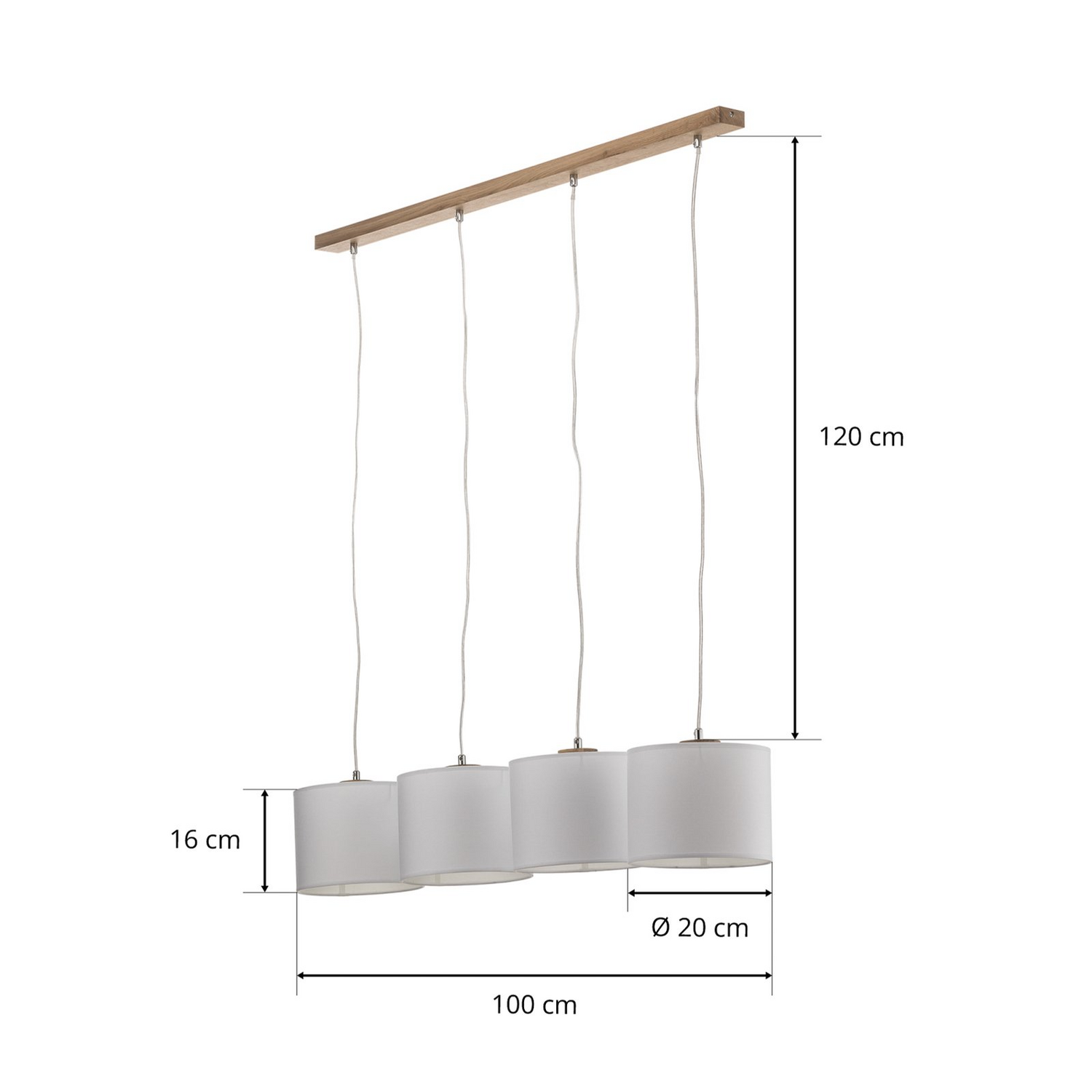 Euluna Hängeleuchte Hängeleuchte Lampe Leuchte Decke Corralee Weiß Vierflammi509 B-Ware - 5903839982705
