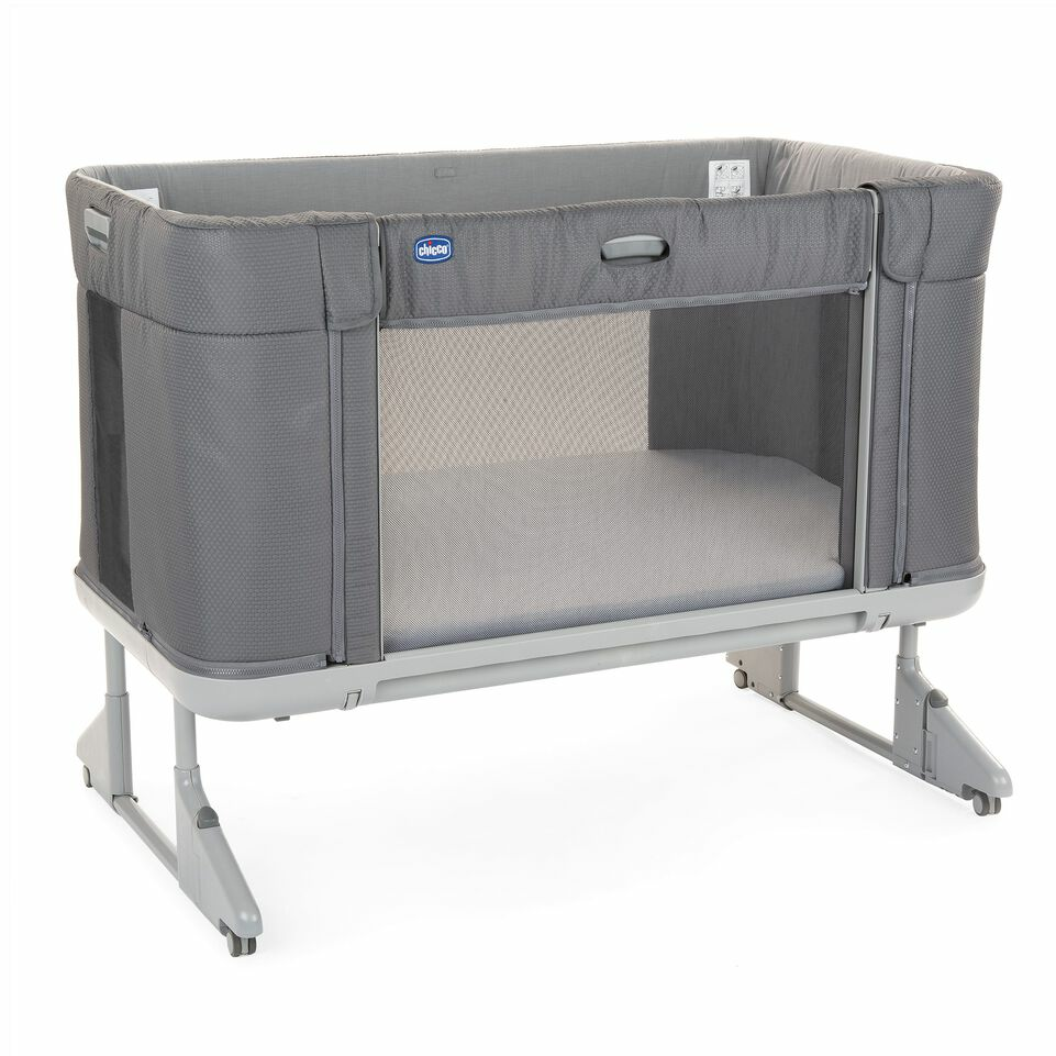 B-Ware Chicco Next2 Me Forever Babybett Beistellbett Bettgestell Reisebett Reisen Grau