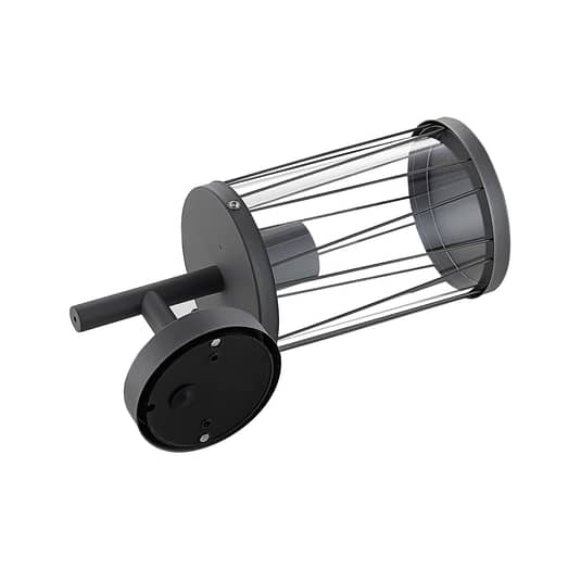 Lindby Yonan Außen Wandleuchte Gartenleuchte Terrassenlampe Rund Dunkelgrau E27 B-Ware - 4251096575903