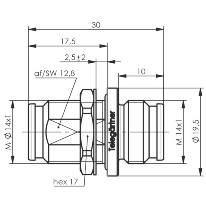 Telegärtner J01462A0001 J01462A0001 2.2-5 Steckverbinder Verbinder