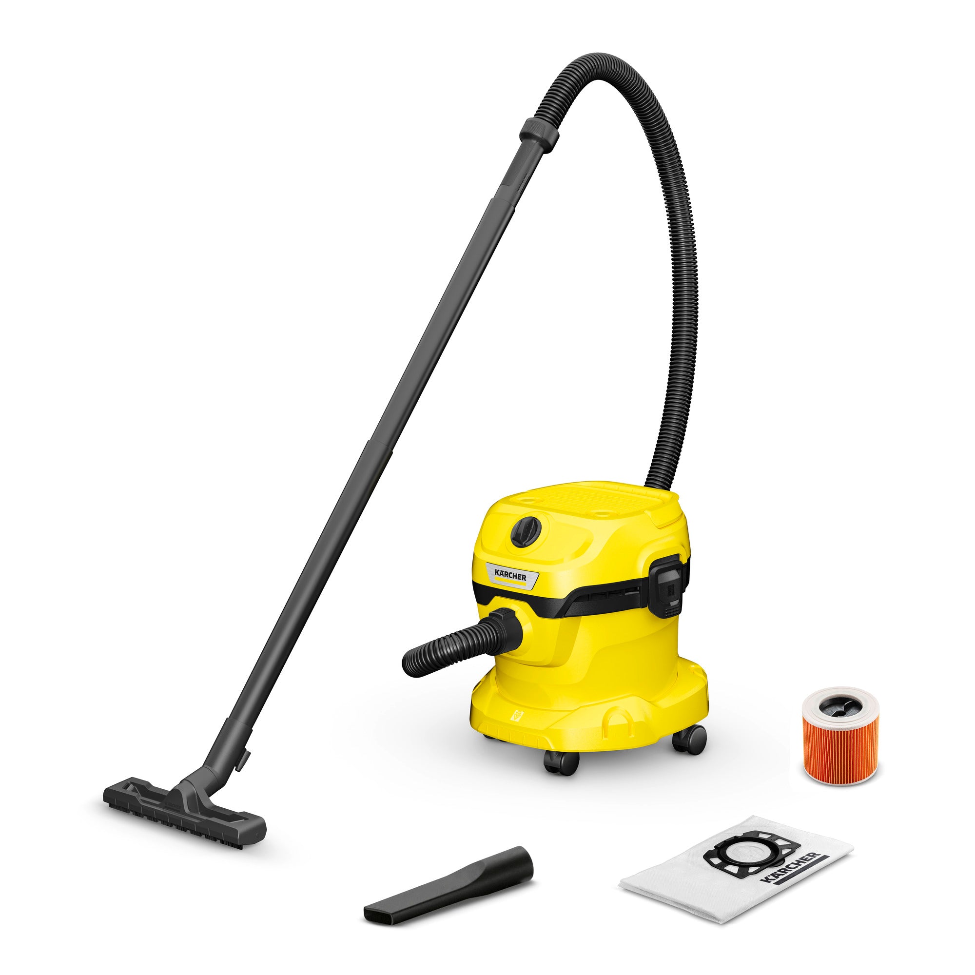 Kärcher Nass-/Trockensauger WD 2 Plus V-12/4/18/C Sauger 220W Gelb 12l 5.4kg - 4054278874555