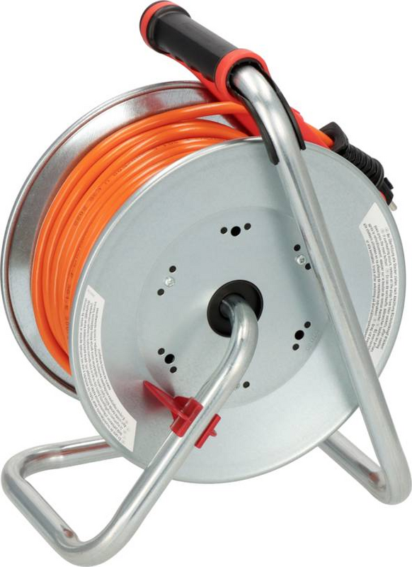 B-Ware Brennenstuhl 1198740 Kabeltrommel Kabelabroller 25m Orange Schutzkontakt Stecker