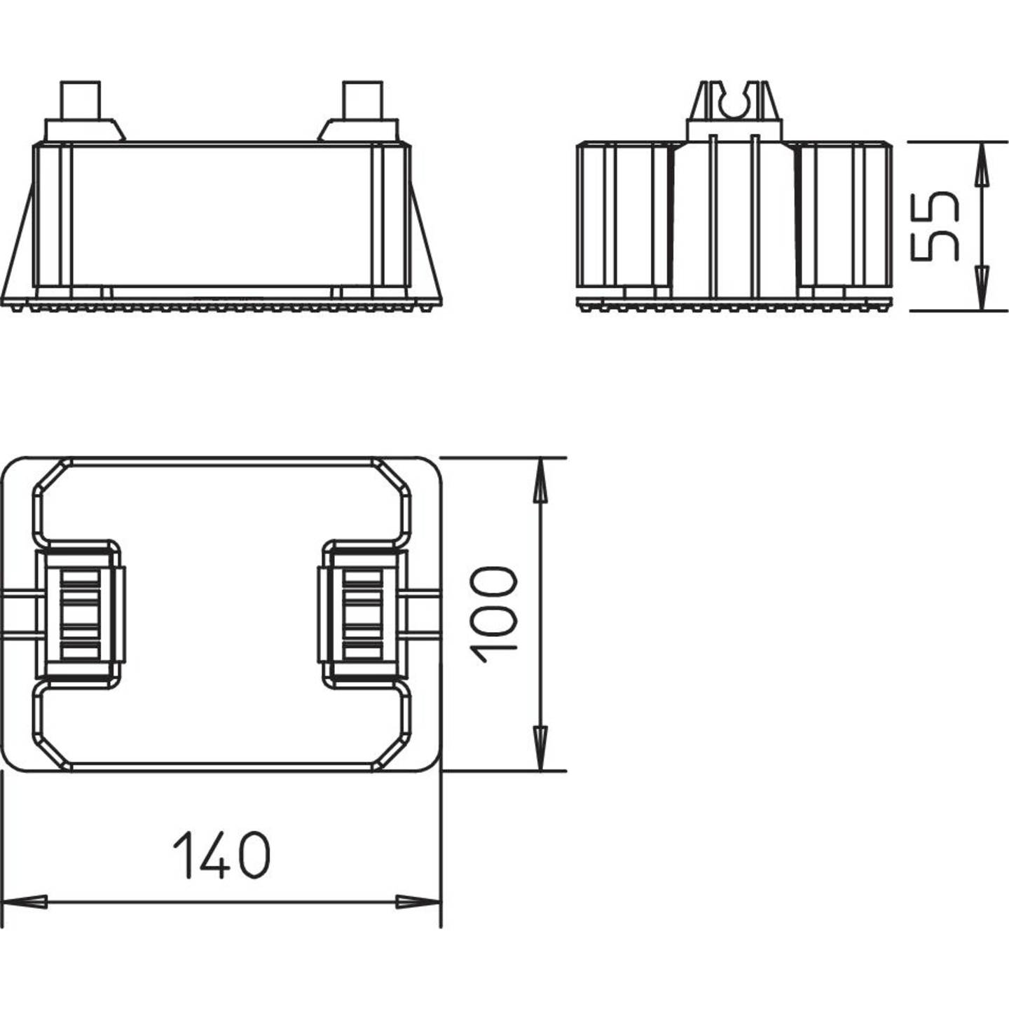 B-Ware Obo Bettermann 165 Dachleitungshalter Dachleitung Rundleiter 8 10mm Polyethylen - 4012195647003
