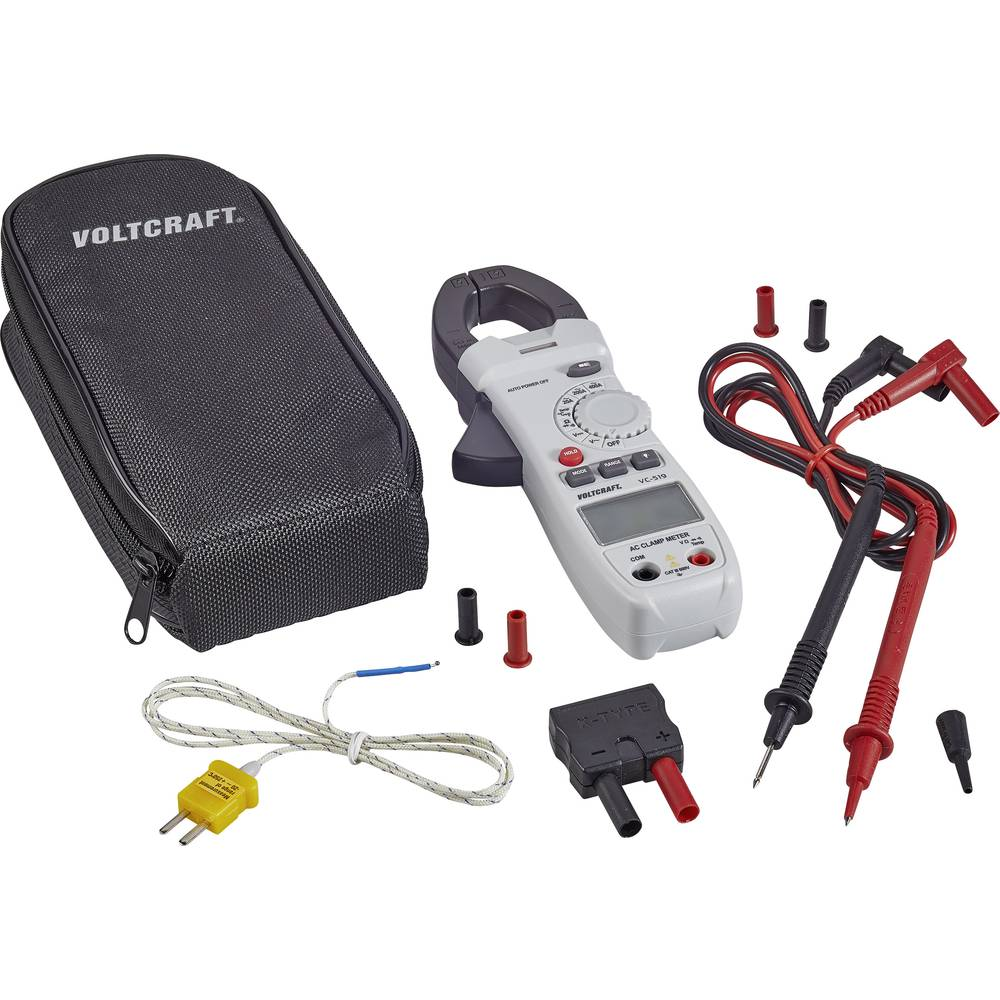 VOLTCRAFT VC-519 Stromzange kalibriert (ISO) digital CAT III 600 V Multimeter