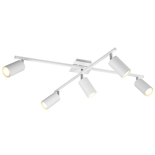 B-Ware Trio Lighting Deckenspot Deckenlampe Lampe Leuchte Marley Matt Weiß 5 Flammig